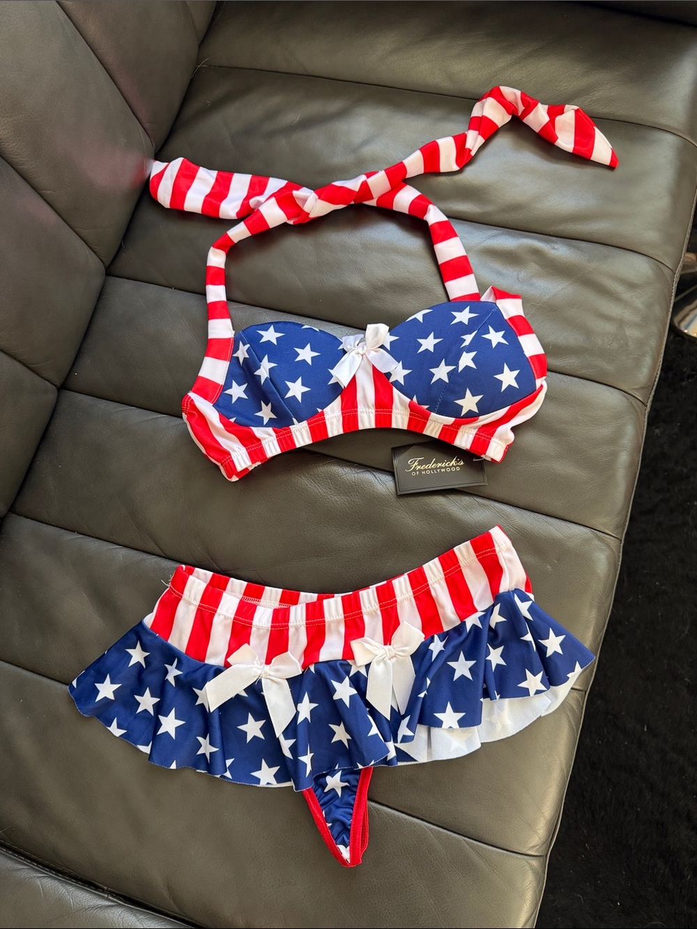 Womens Stars & Stripes Skirted Bottoms-Red, White & Blue. USA 🇺🇸
